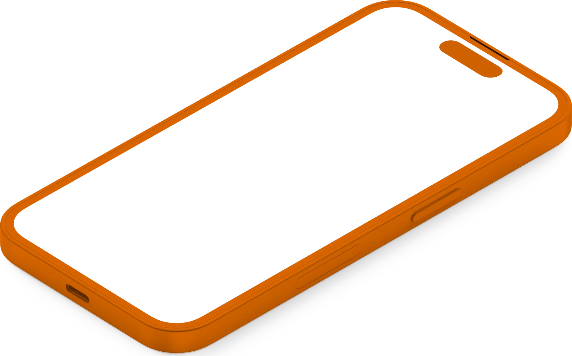 iPhone in orange (isometric)