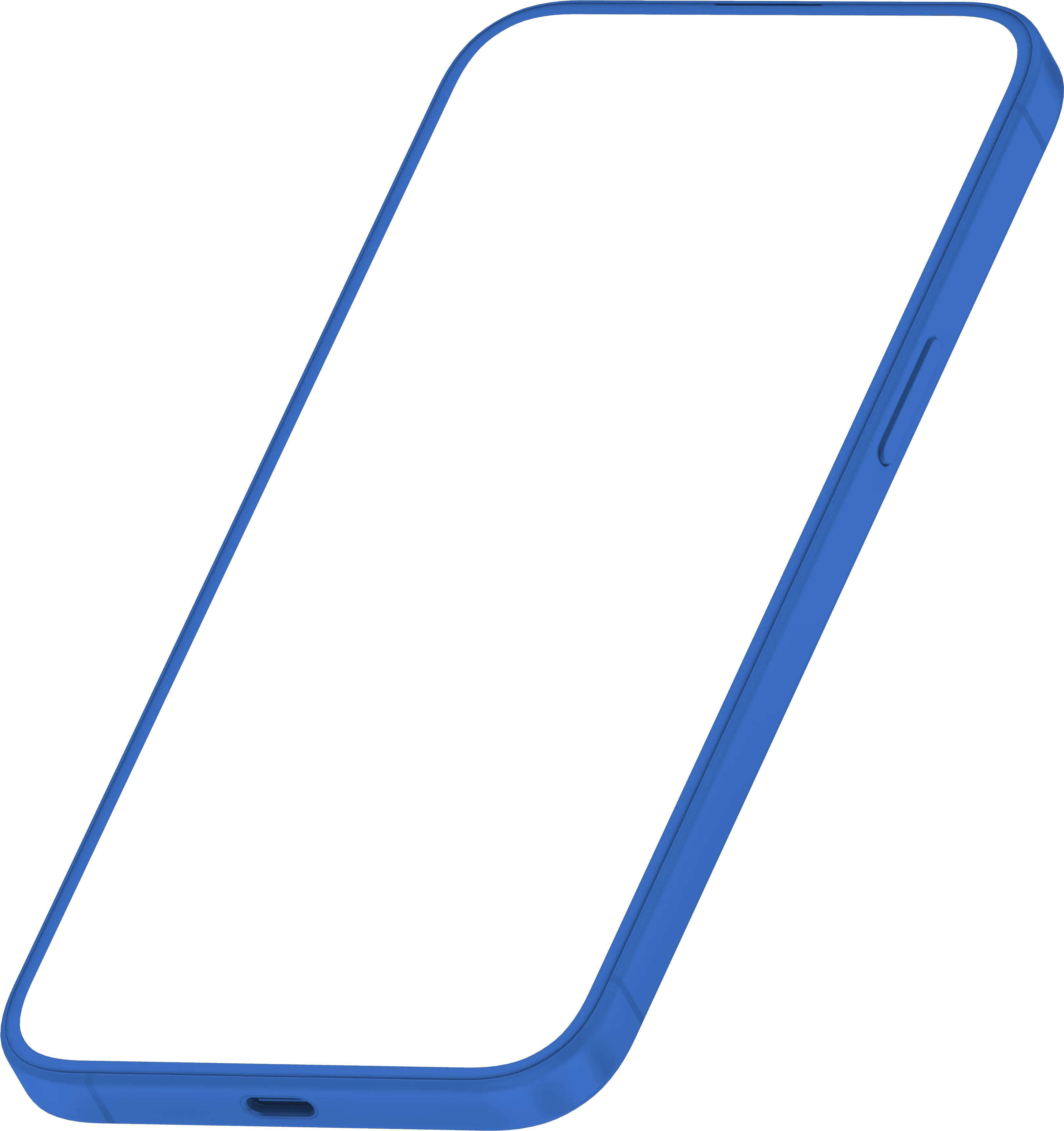 iPhone in blue (3D perspective)