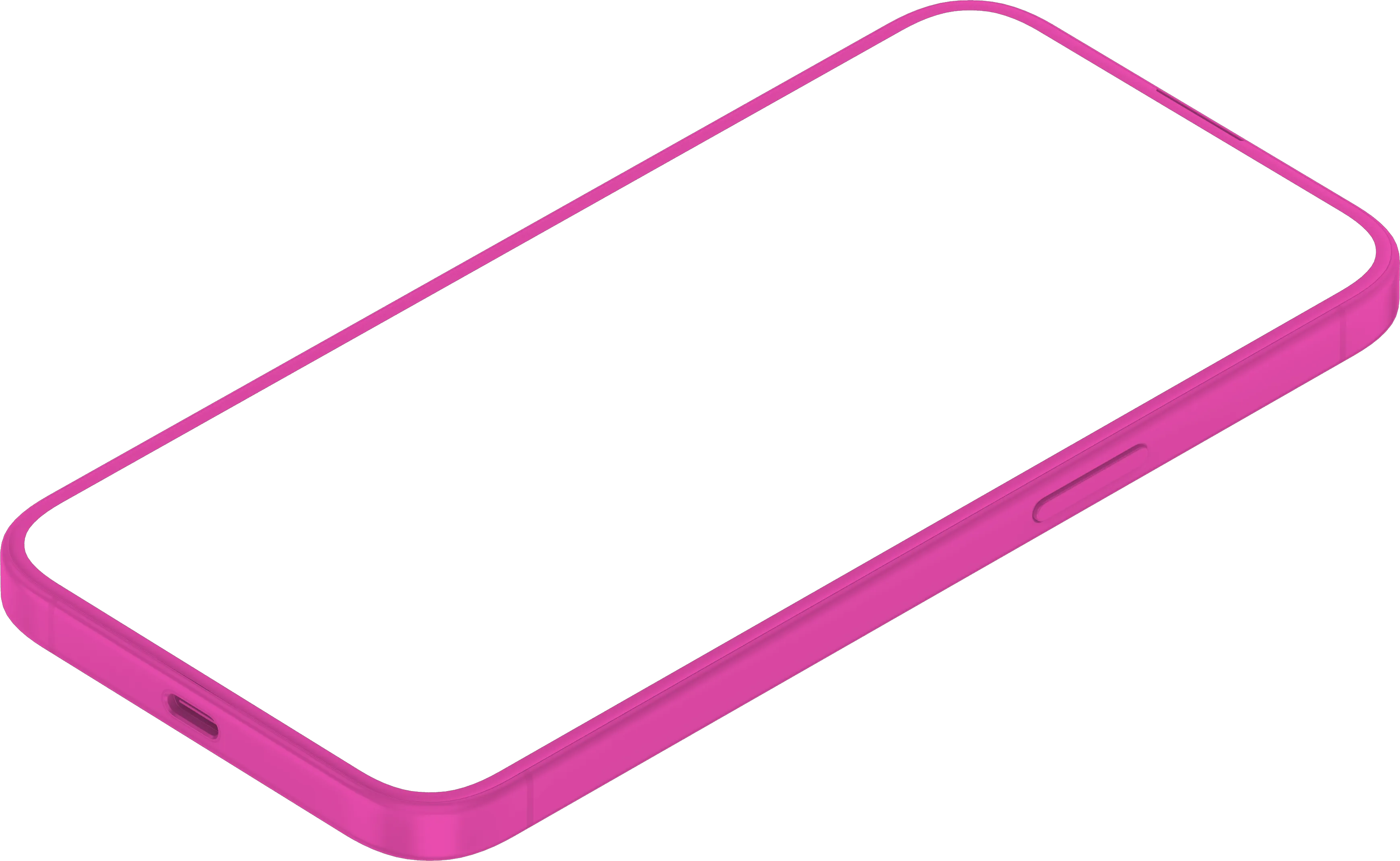 iPhone in pink (isometric)